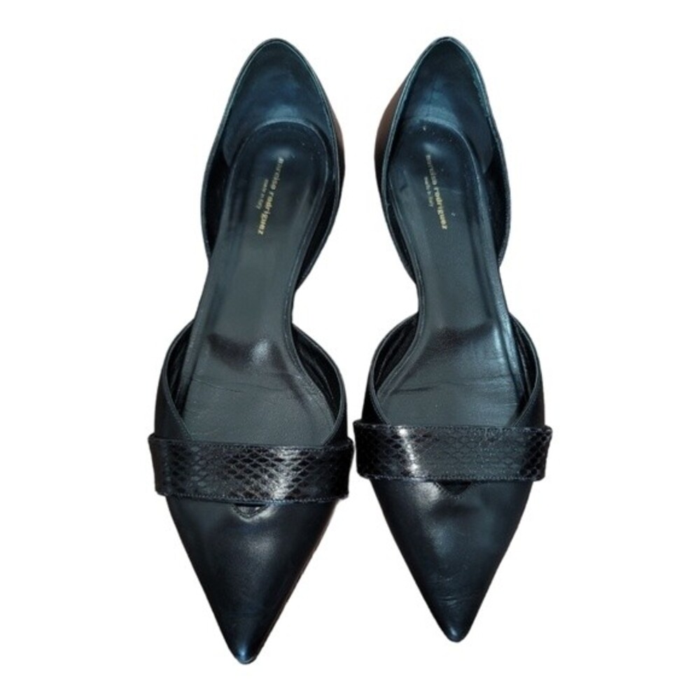 Narciso Rodriguez Women's Flats Dress Shoe Slip On Pointed Toe Black Size 38.5